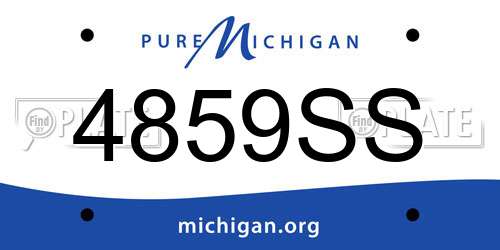 4859SS Michigan License Plate
