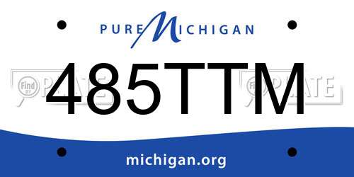 485TTM Michigan License Plate