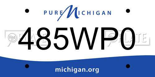 485WP0 Michigan License Plate