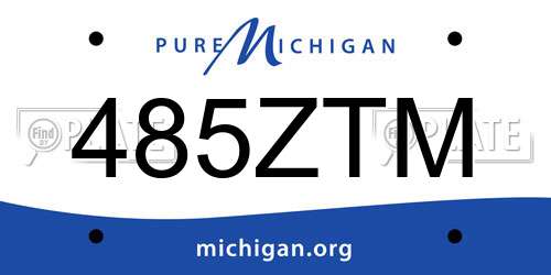485ZTM Michigan License Plate