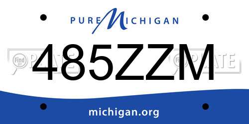 485ZZM Michigan License Plate