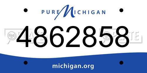 4862858 Michigan License Plate