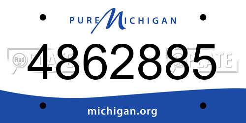 4862885 Michigan License Plate