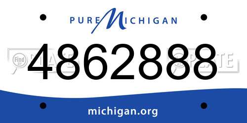 4862888 Michigan License Plate