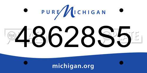 48628S5 Michigan License Plate