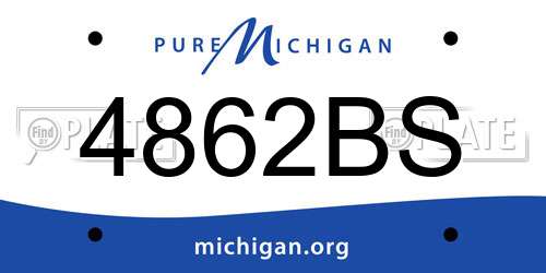 4862BS Michigan License Plate