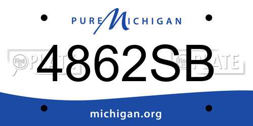 4862SB Michigan License Plate
