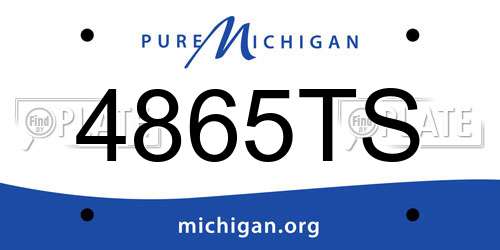 4865TS Michigan License Plate