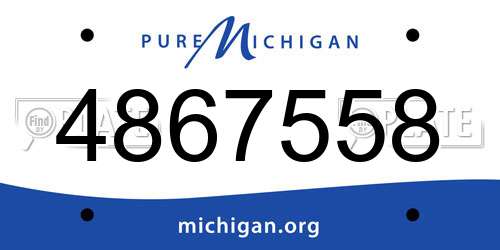 4867558 Michigan License Plate