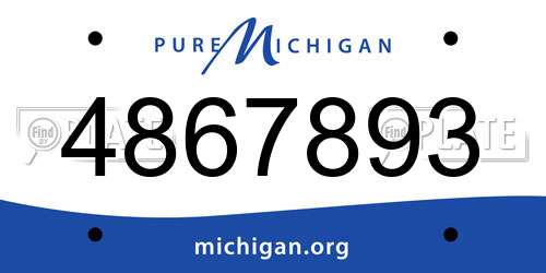 4867893 Michigan License Plate