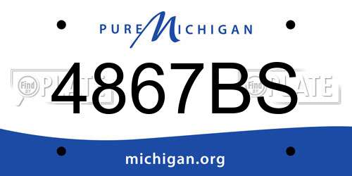 4867BS Michigan License Plate