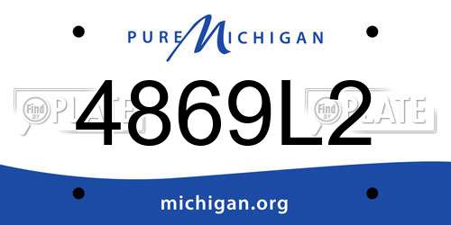 4869L2 Michigan License Plate