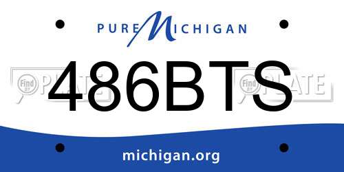 486BTS Michigan License Plate