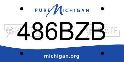 486BZB Michigan License Plate
