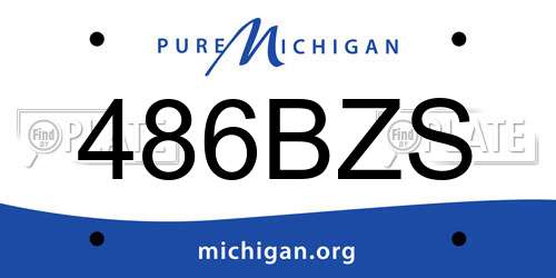 486BZS Michigan License Plate