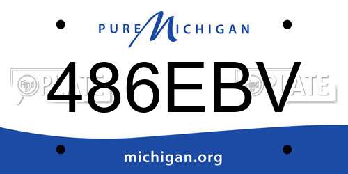486EBV Michigan License Plate