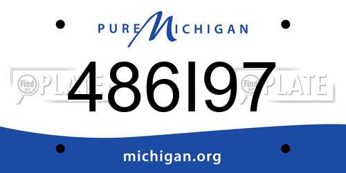 486I97 Michigan License Plate