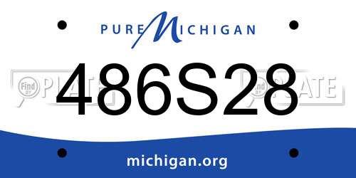 486S28 Michigan License Plate