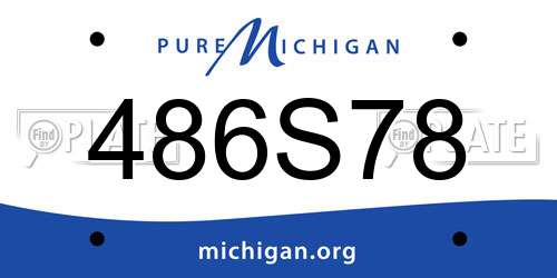 486S78 Michigan License Plate