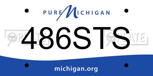 486STS Michigan License Plate