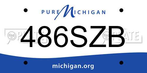 486SZB Michigan License Plate