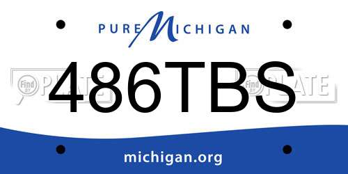 486TBS Michigan License Plate