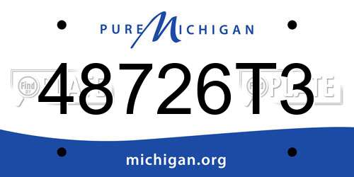 48726T3 Michigan License Plate