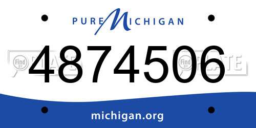 4874506 Michigan License Plate