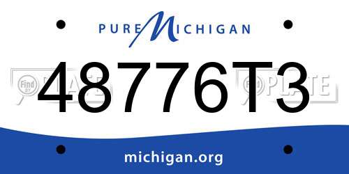 48776T3 Michigan License Plate