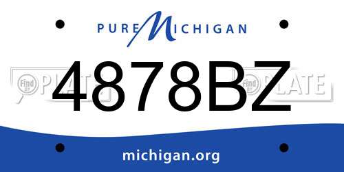 4878BZ Michigan License Plate