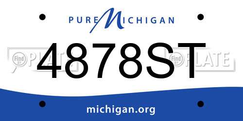 4878ST Michigan License Plate
