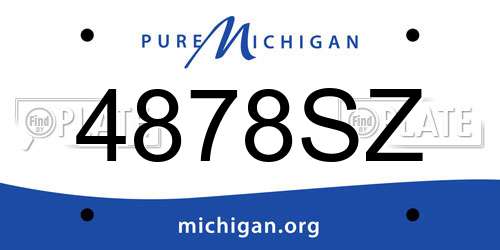 4878SZ Michigan License Plate