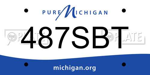 487SBT Michigan License Plate
