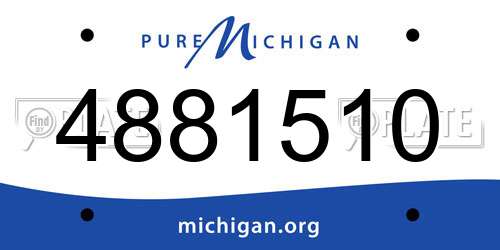 4881510 Michigan License Plate