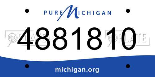 4881810 Michigan License Plate