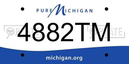 4882TM Michigan License Plate