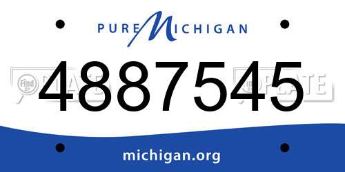 4887545 Michigan License Plate