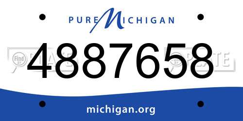 4887658 Michigan License Plate