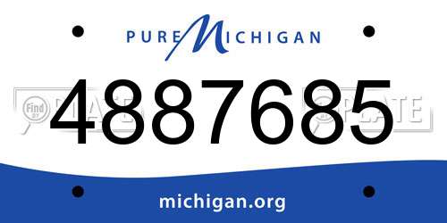 4887685 Michigan License Plate
