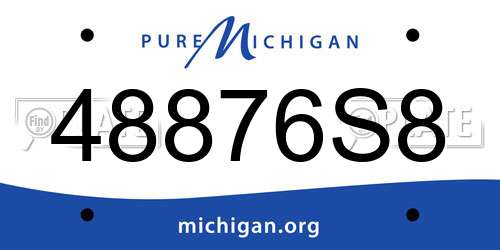 48876S8 Michigan License Plate