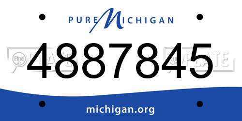 4887845 Michigan License Plate