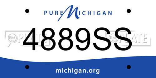 4889SS Michigan License Plate