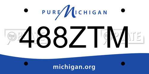 488ZTM Michigan License Plate