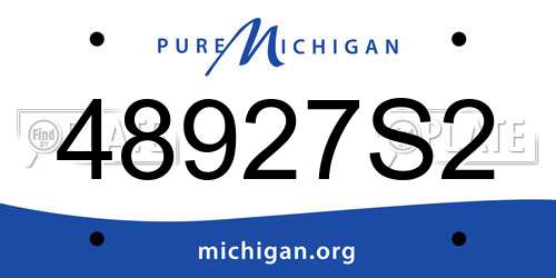 48927S2 Michigan License Plate