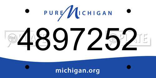 4897252 Michigan License Plate
