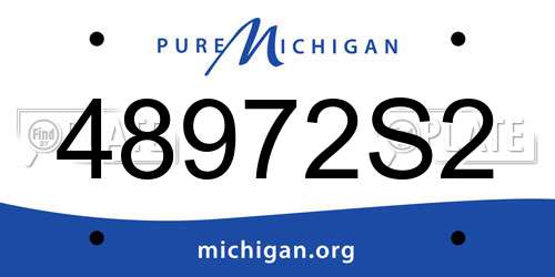 48972S2 Michigan License Plate