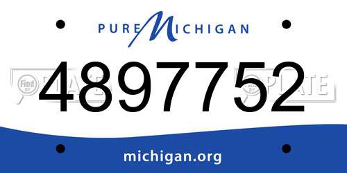 4897752 Michigan License Plate