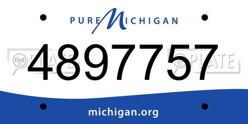4897757 Michigan License Plate