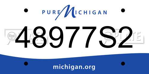 48977S2 Michigan License Plate