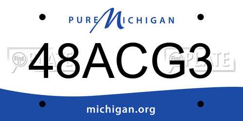 48ACG3 Michigan License Plate